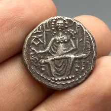 Ancient Central Asian Kushan Silver Buddah Coin