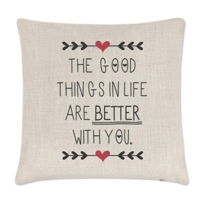 Federa Per Cuscino Effetto Lino 40x40 Cm Gift Base – Scritta Divertente "I Just Donut Know What I'd Do Without You" - 2