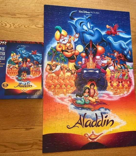 Aladdin Movie Poster Jigsaw Puzzle Disney Golden 300 PC 100 Complete