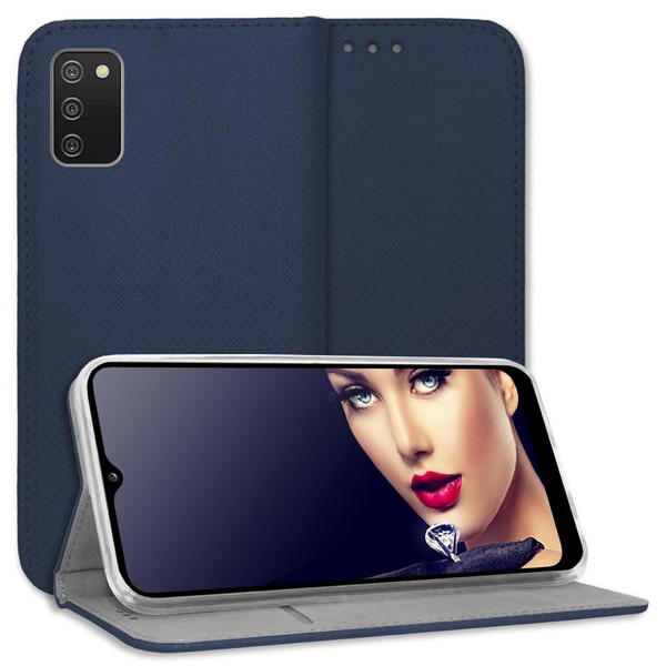 SchutzhüLle Bookstyle FüR Samsung Galaxy A02S (A025, 6.5'') (Dunkelblau) Tasche-image