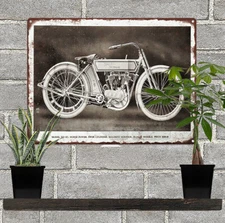 1910 Harley Davidson 7D Motorcycle Garage Shop Metal Sign Repro 9x12" 60311