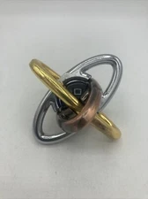 EZ Atom Puzzle Brain Teaser Metal Blue Glass Marble 3D Unlock Interlocking Knot