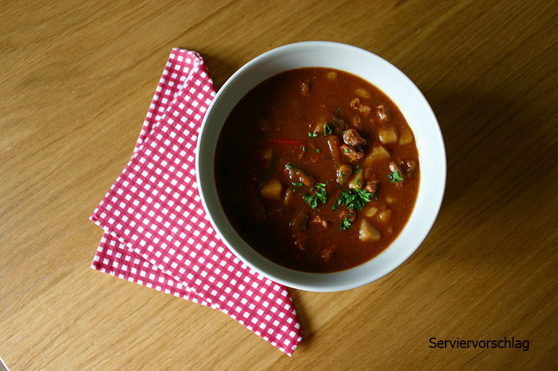 Kesselgulasch (10,00 €/kg) Gulasch 600 g einfach erwärmen, haltbare Vollkonserve