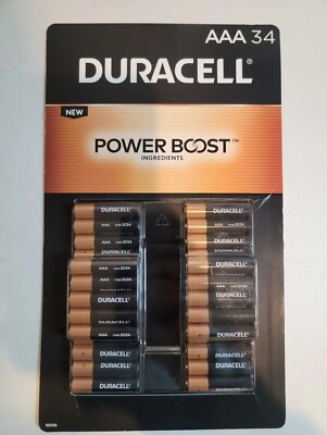 Duracell CopperTop Power Boost AAA Batteries [34 PACK] NEW!