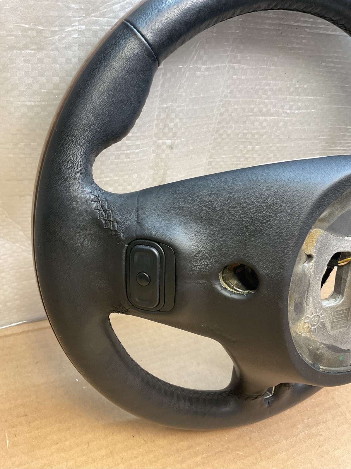 2014-2021 MASERATI QUATTROPORTE OEM FRONT DRIVER STEERING WHEEL BLACK LEATHER