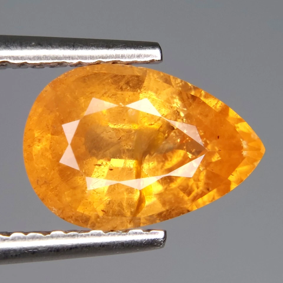 2,62 ct EXCELENTE FORMA DE PÊRA NATURAL GRANADA SPESSARTINE PEDRA PRECIOSA SOLTA - Imagem 3 de 3