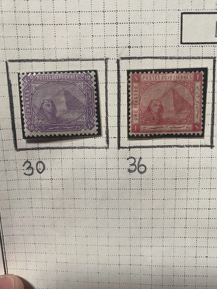 Selo do Egito 1879 #30 #34 #36 #38 - Imagem 2 de 3