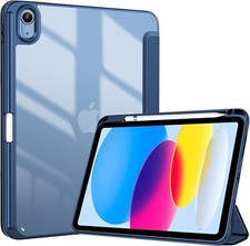 Case Fit iPad 10.9 2022 10th Generation ,Transparent Back iPad 10 Gen-Navy