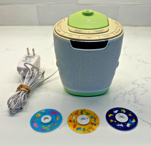 Homedics My Baby Lullaby Sound Spa Projector 3 Disc Machine Works MYB-S300