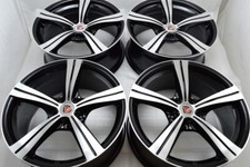 Set Of 4 New Ddr R15 18x8 5x114.3 38mm Offset Black Polished 18 Rims Wheels