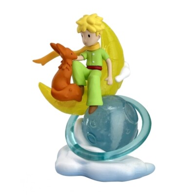 The Little Prince with Fox on the Moon