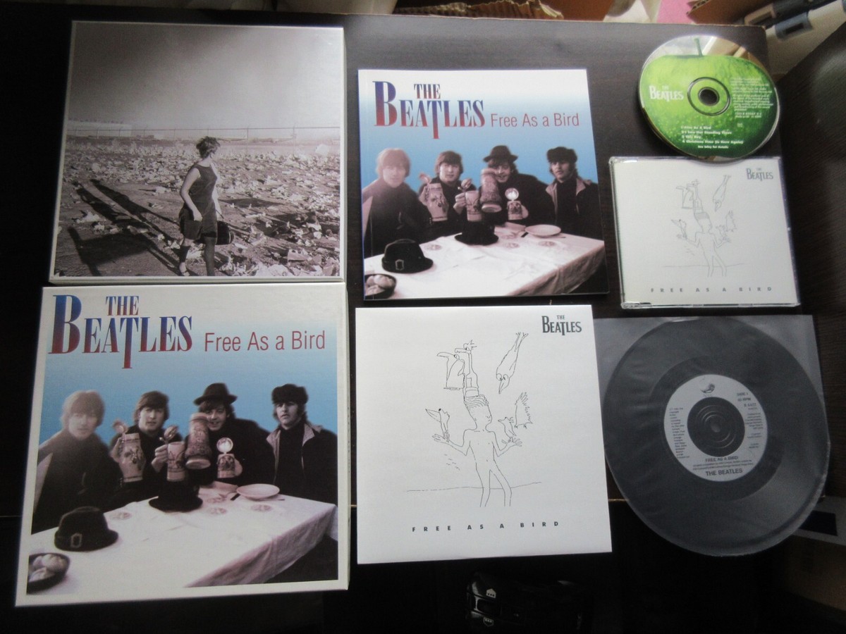Beatles Free as A Bird UK 7 inch Vinyl Single + EU CD Single in 