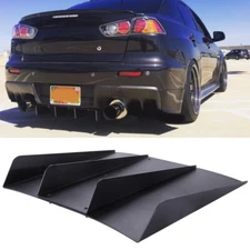 For MITSUBISHI Lancer EVO X Rear Diffuser 4 Fins Bumper Spoiler Splitter Lip A+
