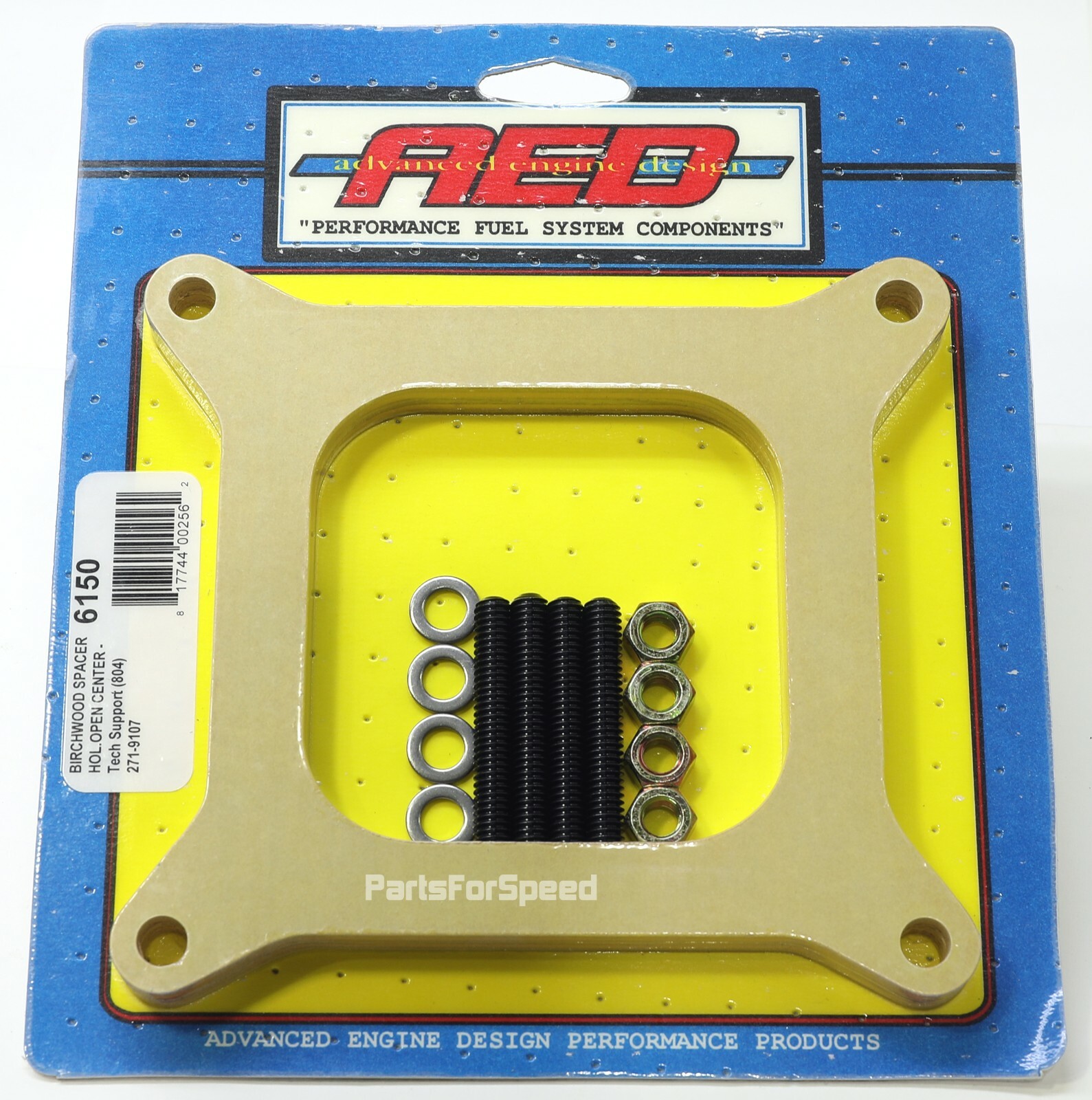 1/2" Open Wood Spacer Insulator with Stud Kit Holley 4150 Carburetor