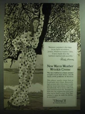 1970 Charles Revson Ultima II Warm Weather Wrinkle Cr�me Advertisement