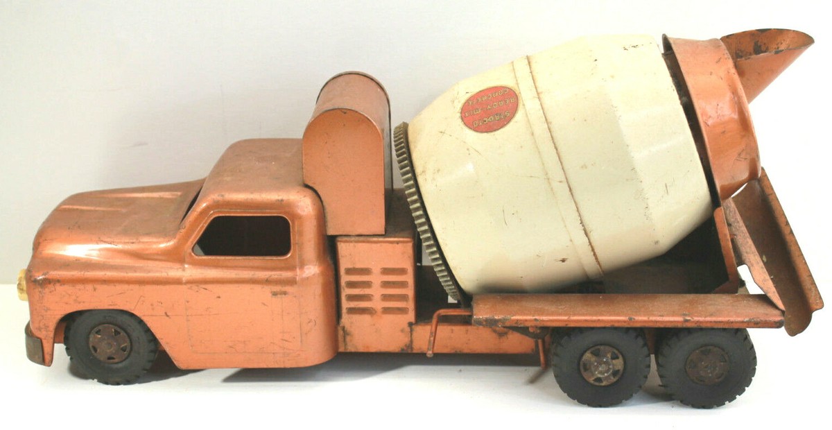 Vintage 1950's Structo Toys Ready-Mix Concrete Cement Mixer
