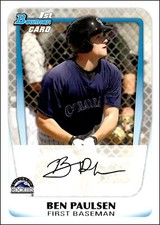 2011 Bowman #BP34 Ben Paulsen   Rookie Colorado Rockies