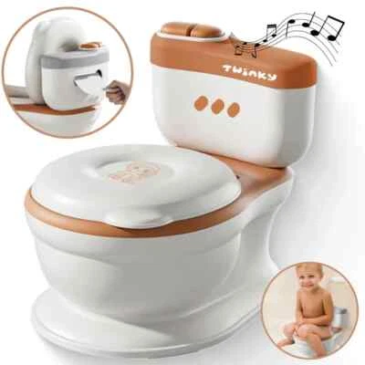 Twinky Töpfchen für Baby & Kind 3-in-1 Potty Trainer & Kindertoilette Braun Rosa