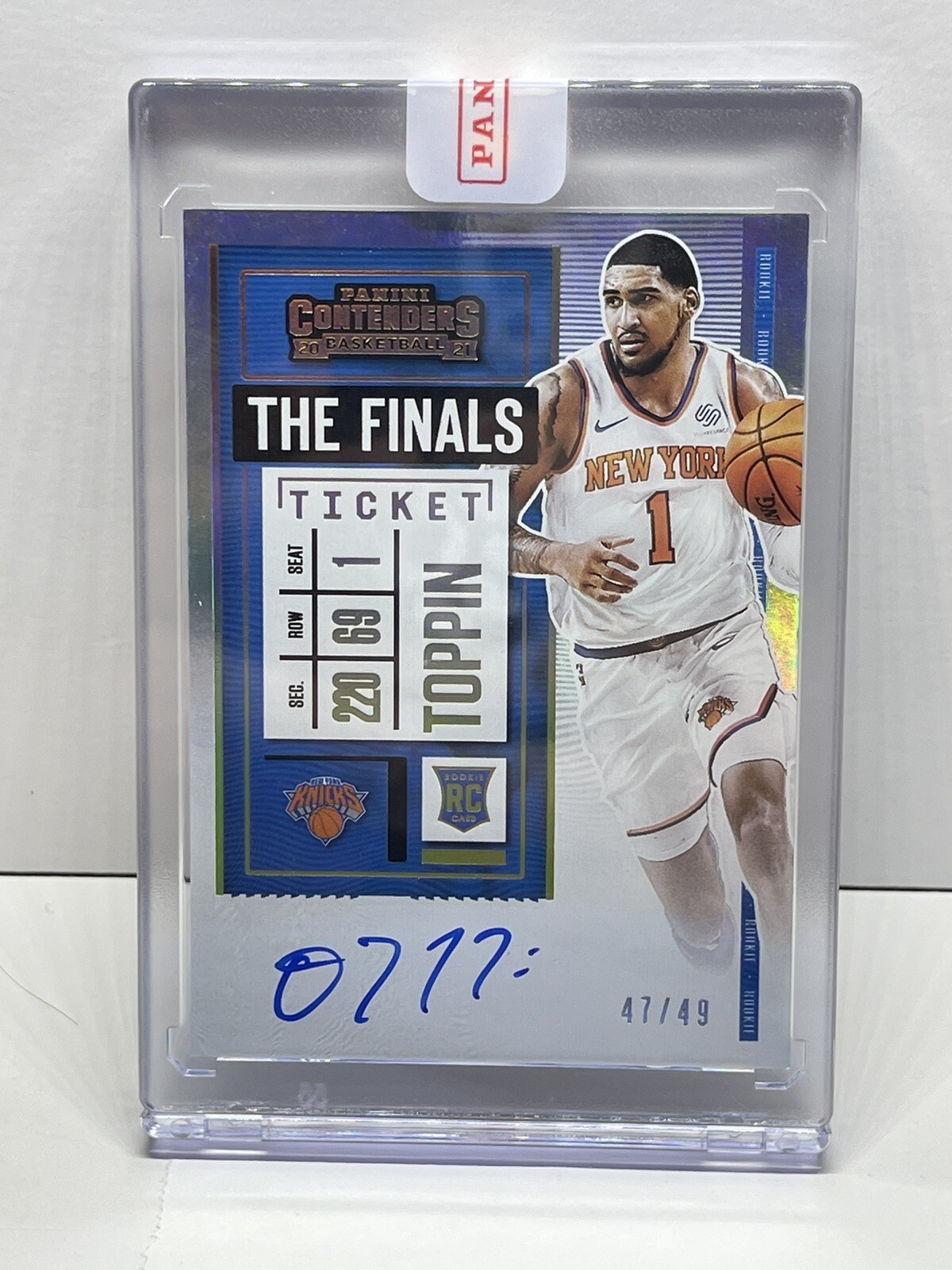OBI TOPPIN 2020-21 Contenders Finals Ticket ON CARD AUTO # /49 Pacers