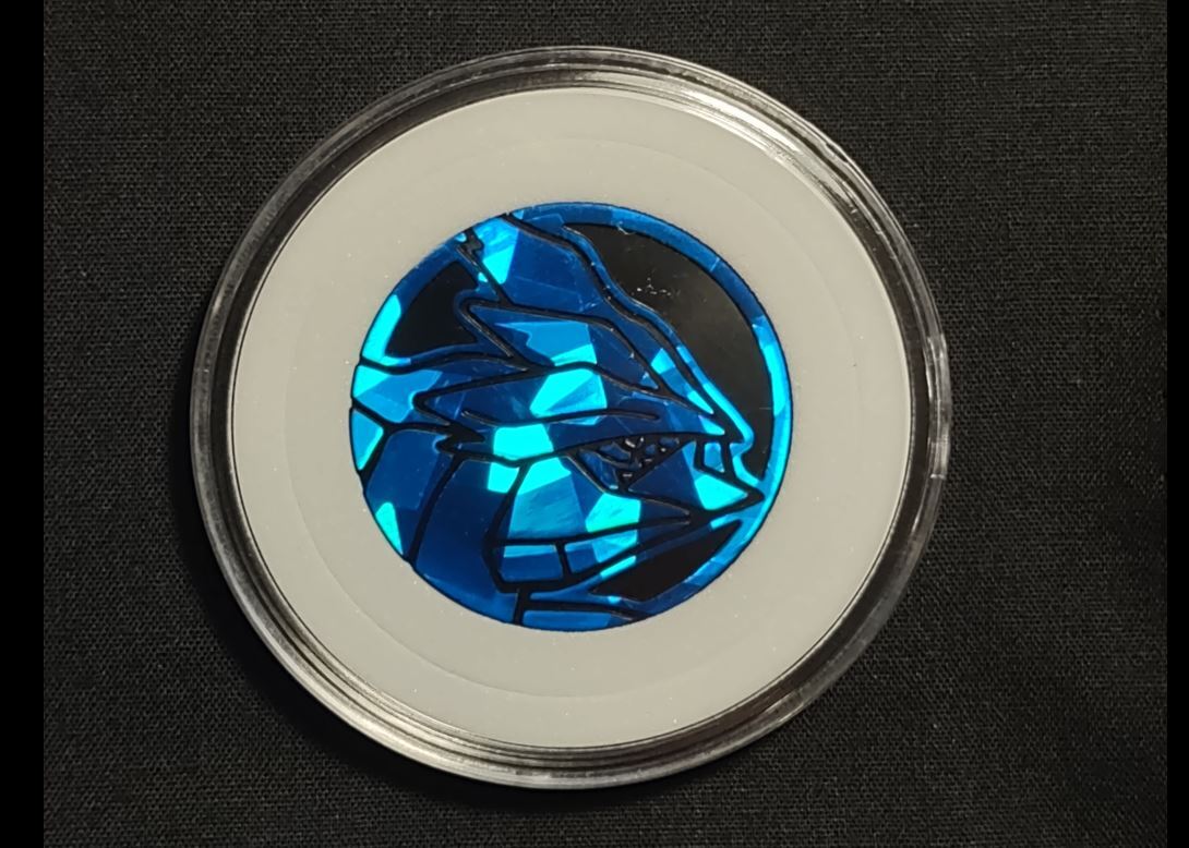 2013 Pokemon TCG Promo Kyurem Blue Cracked Ice Holo Coin English Encased