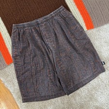 Vintage 1990s Stussy Tribal/Abstract Print Cotton Shorts Small