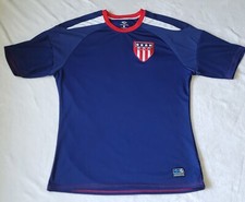 Team USA Soccer Shirt L World League Vtg Nylon Navy Jersey United States Sports