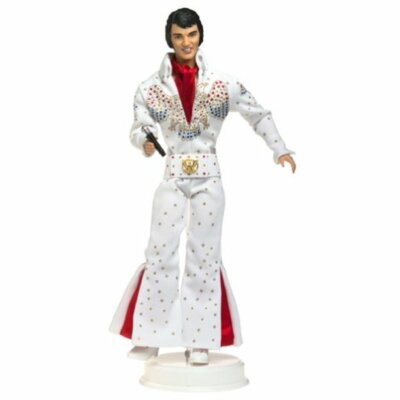 TIMELESS TREASURES From Mattel Elvis Featuring The White Eagle Jumpsuit, 2000