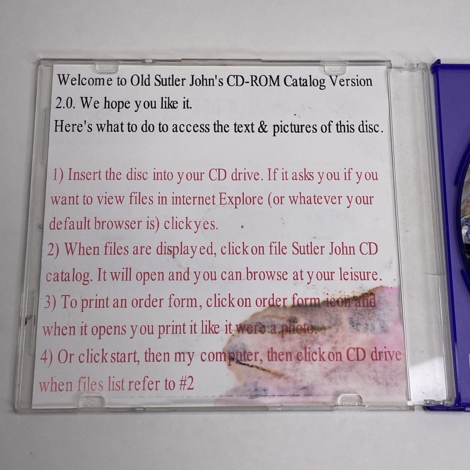 Old Sutler John Civil War Reenacting Catalog (PC CDROM, 2005) For