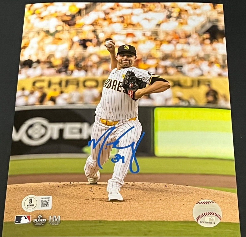 Michael King Padres Auto Signed 8x10 Photo Beckett WITNESS Hologram
