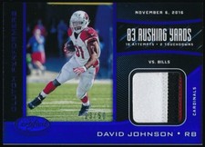 DAVID JOHNSON 2017 PANINI CERTIFIED CLUTCH MIRROR BLUE PATCH 23/50 *CARDINALS*