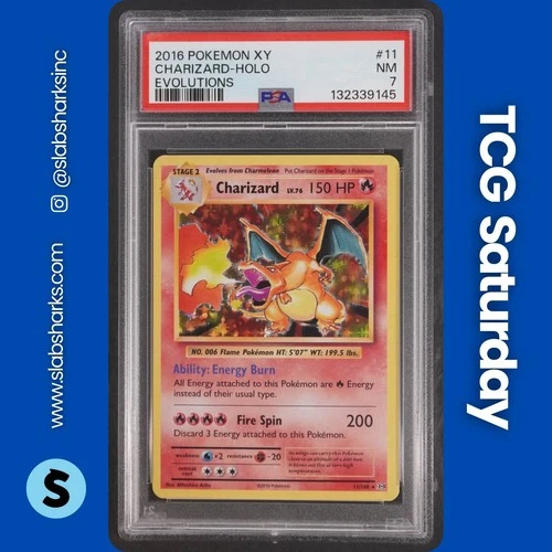 2016 POKEMON XY EVOLUTIONS #11/108 CHARIZARD HOLO RARE PSA 7