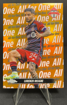 2024 Topps Chrome MLS Team Tag Orange Refractor /25 Lorenzo Insigne #TT-3 