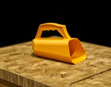 Large Winter Salt Scoop, 8 Inch Ice Melt Spreader, Ergonomic Handle - Orange