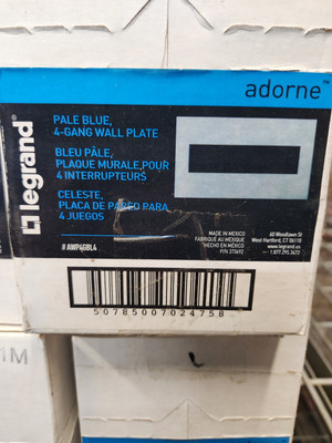 4 Pack Legrand Adorne Pale Blue 4-Gang Wall Plate New