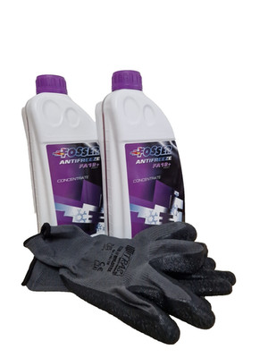 Kühler Frostschutz SILIKATFREI  FA 12+ violett 3 L (2 x 1,5 Liter ) mit Zubehör