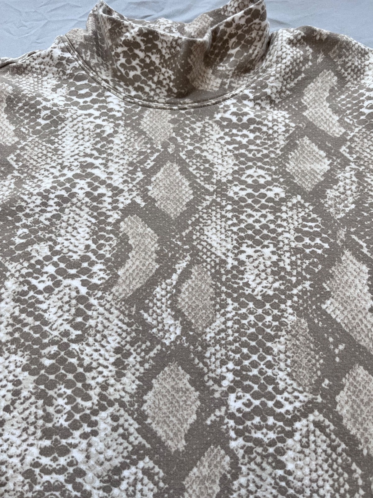 Susan Graver Weekend Mock Neck Python Snake Print… - image 2