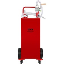 Fuel Caddy, 35 Gallon, Gas Storage Tank on 4 Wheels, with Manuel Transfer Pump