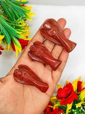 Red Jasper Angel Heilender Kristall Figur Handmade 2 Zoll