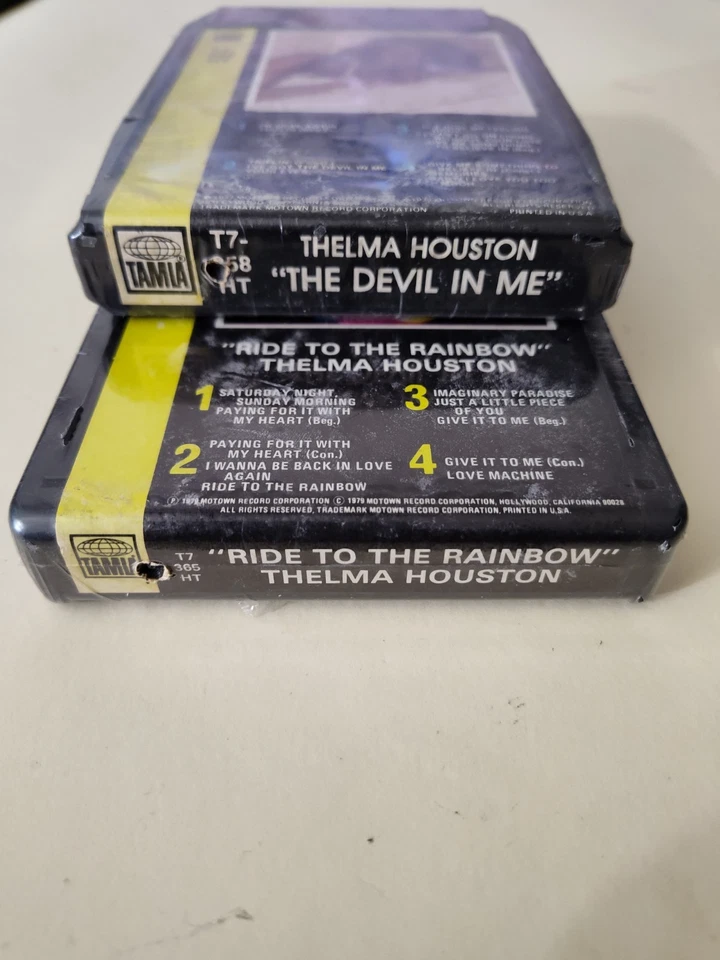 Thelma Houston 8 Track Tapes Rare Seal Vintage Ready Devil In Me Ride Rainbow x2 - Image 3 of 4