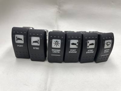 CARLING CONTURA II ILLUMINATED ROCKER SWITCH SET OF (6) MARINE BOAT