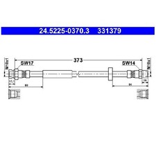 2x Bremsschlauch hinten für Seat Alhambra 7V8 id17208
