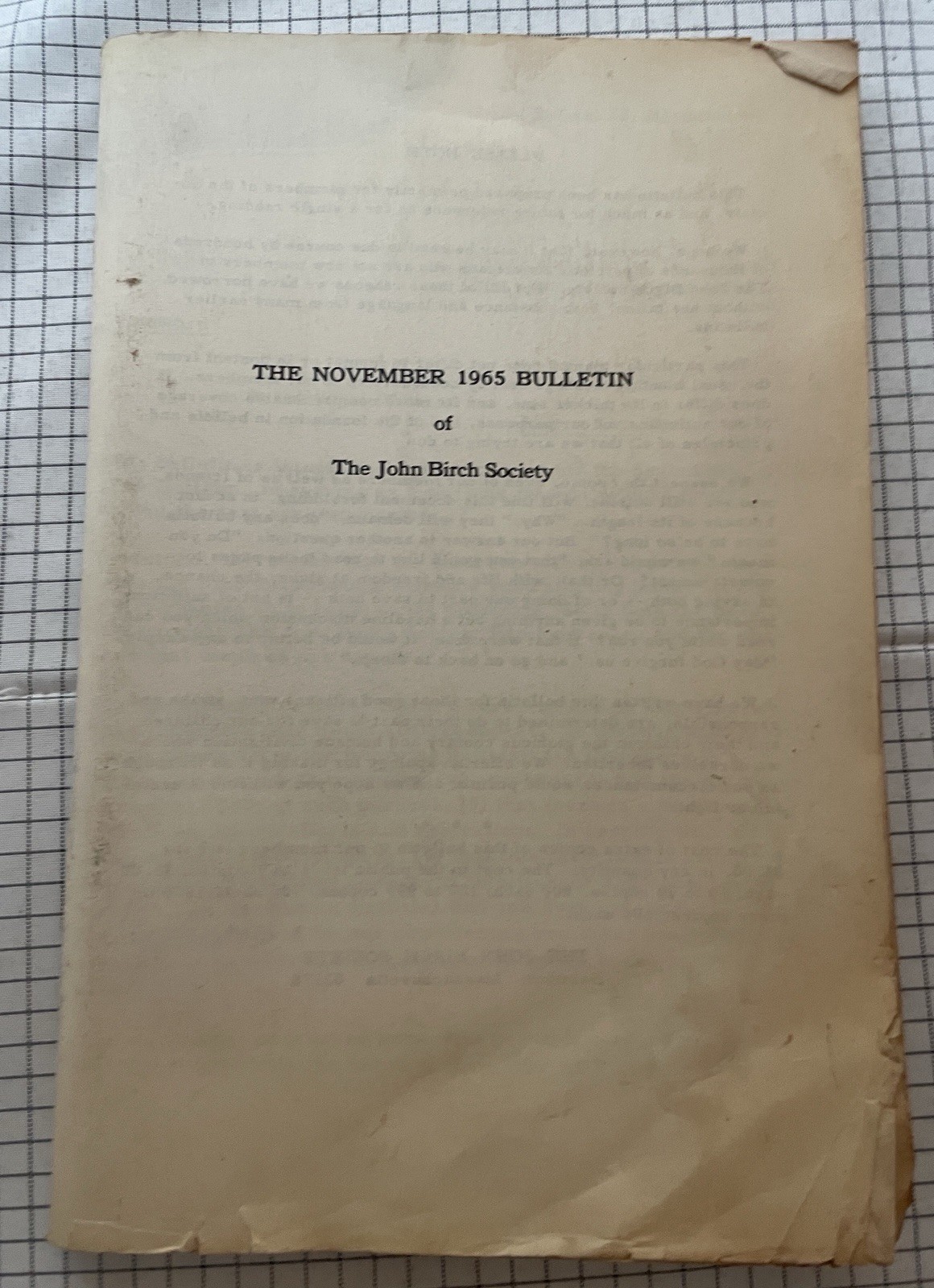 November 1965 Bulletin of The John Birch Society