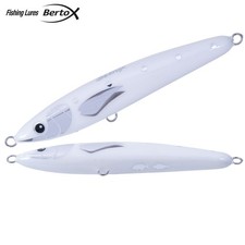BERTOX Handmade Balanced Wooden Slow Sinking Stick Bait 20cm/125g White Sardine
