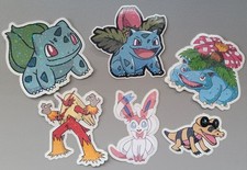 Mixed Holographic Sticker Set Pokemon Bulbasaur Blaziken Sylveon Sandile