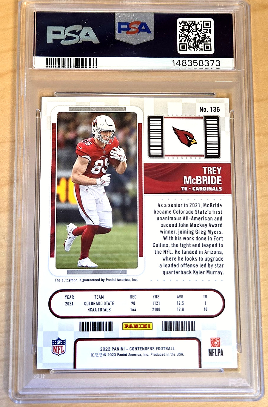TREY MCBRIDE 2022 Contenders {WILD CARD ROUND AUTO} Rookie RC; *PSA 10 GEM* new view 3