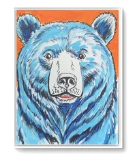 LOVELESS - Art Impressionism "THE BLUE BEAR OF BIG BEND" on paper 12 X 9