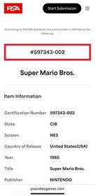 NES SUPER MARIO BROS. 1985 CIB 7.5 WATA GRADED HANGTAB /NES GAMES / GRADED GAMES