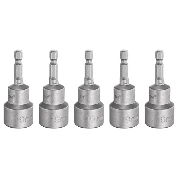 "5X Nussdreher-Set 19Mm 1/4\" 6Kant 65Mm Magnet FüR Universal"-image