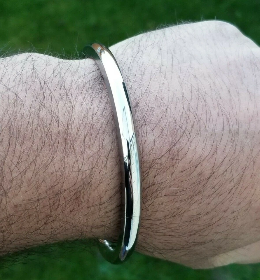 Edelstahl glatt Punjabi Sikh Singh Kaur Khalsa Kara Kada Armband Geschenk - Bild 2 von 4