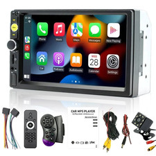 Autoradio 2 Din CarPlay Android Auto 7" Écran Tactile Bluetooth FM Caméra Recul